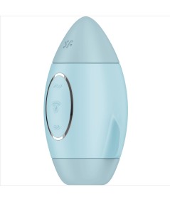 SATISFYER - MISSION CONTROL AZUL VIBRADOR PEQUEÑO DE DOBLE IMPULSO