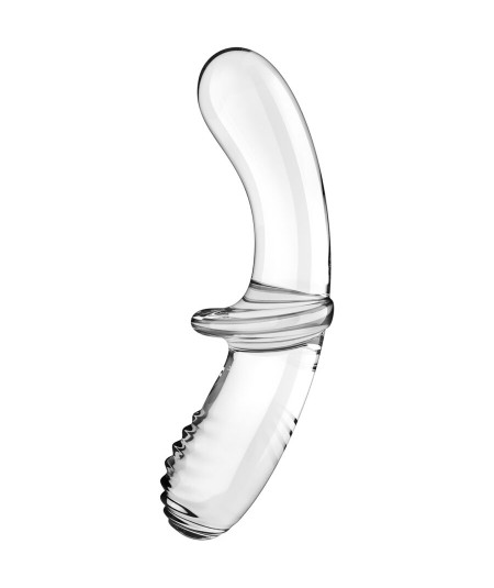 SATISFYER - DOUBLE CRYSTAL DILDO TRANSPARENTE