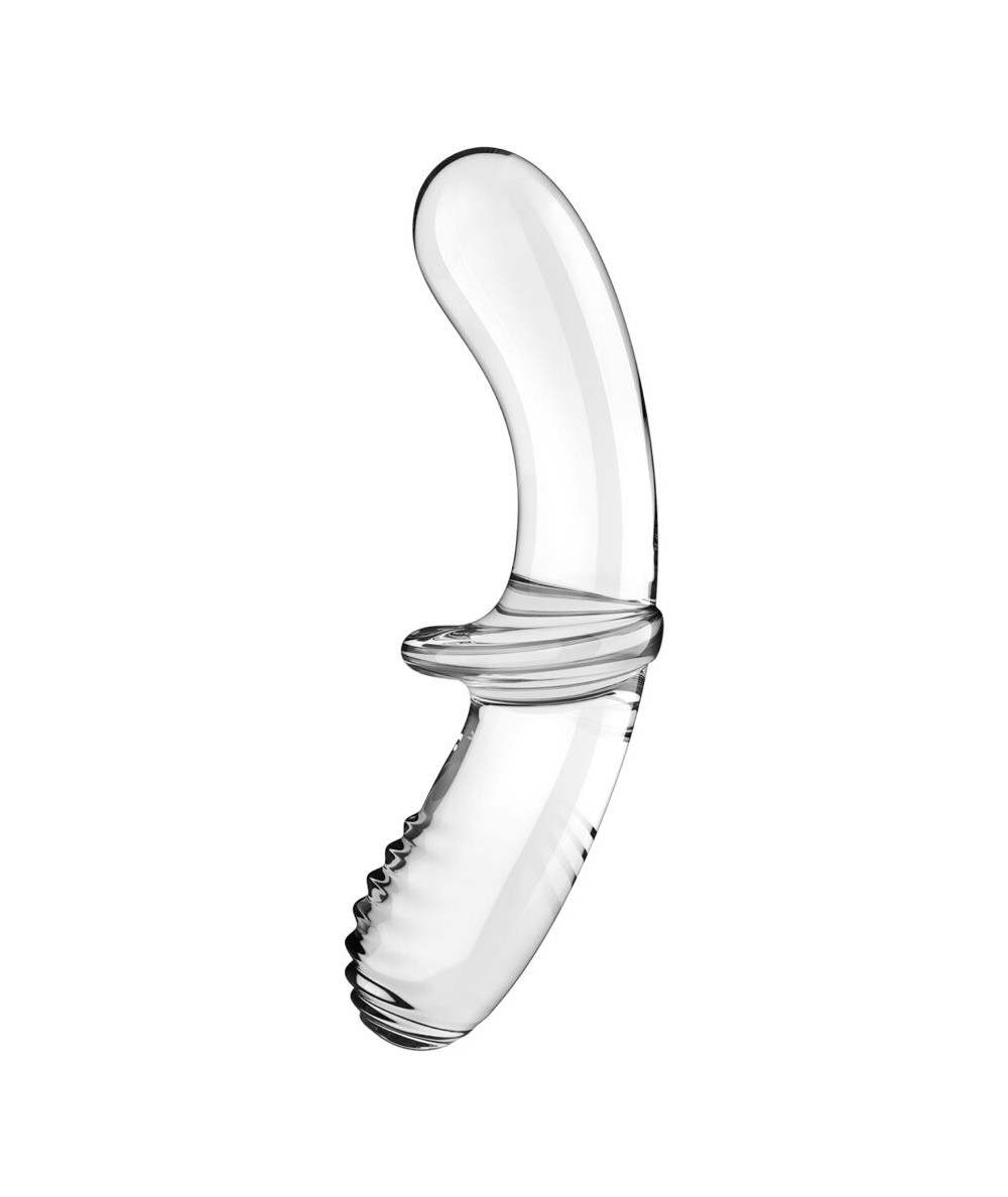 SATISFYER - DOUBLE CRYSTAL DILDO TRANSPARENTE