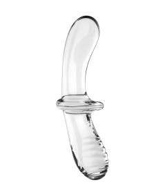 SATISFYER - DOUBLE CRYSTAL DILDO TRANSPARENTE