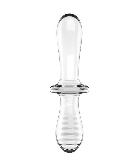 SATISFYER - DOUBLE CRYSTAL DILDO TRANSPARENTE