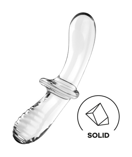 SATISFYER - DOUBLE CRYSTAL DILDO TRANSPARENTE