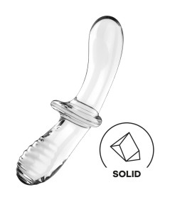 SATISFYER - DOUBLE CRYSTAL DILDO TRANSPARENTE