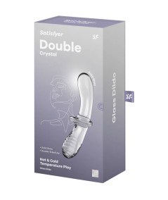 SATISFYER - DOUBLE CRYSTAL DILDO TRANSPARENTE