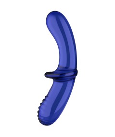 SATISFYER - DOUBLE CRYSTAL DILDO AZUL