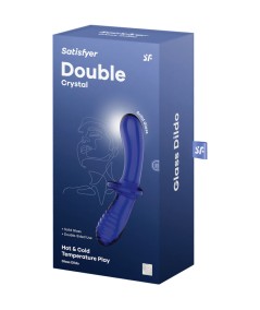 SATISFYER - DOUBLE CRYSTAL DILDO AZUL