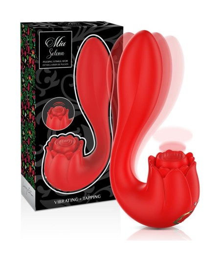 MIA - SELENA ESTIMULADOR VIBRATING + TAPPING ROJO