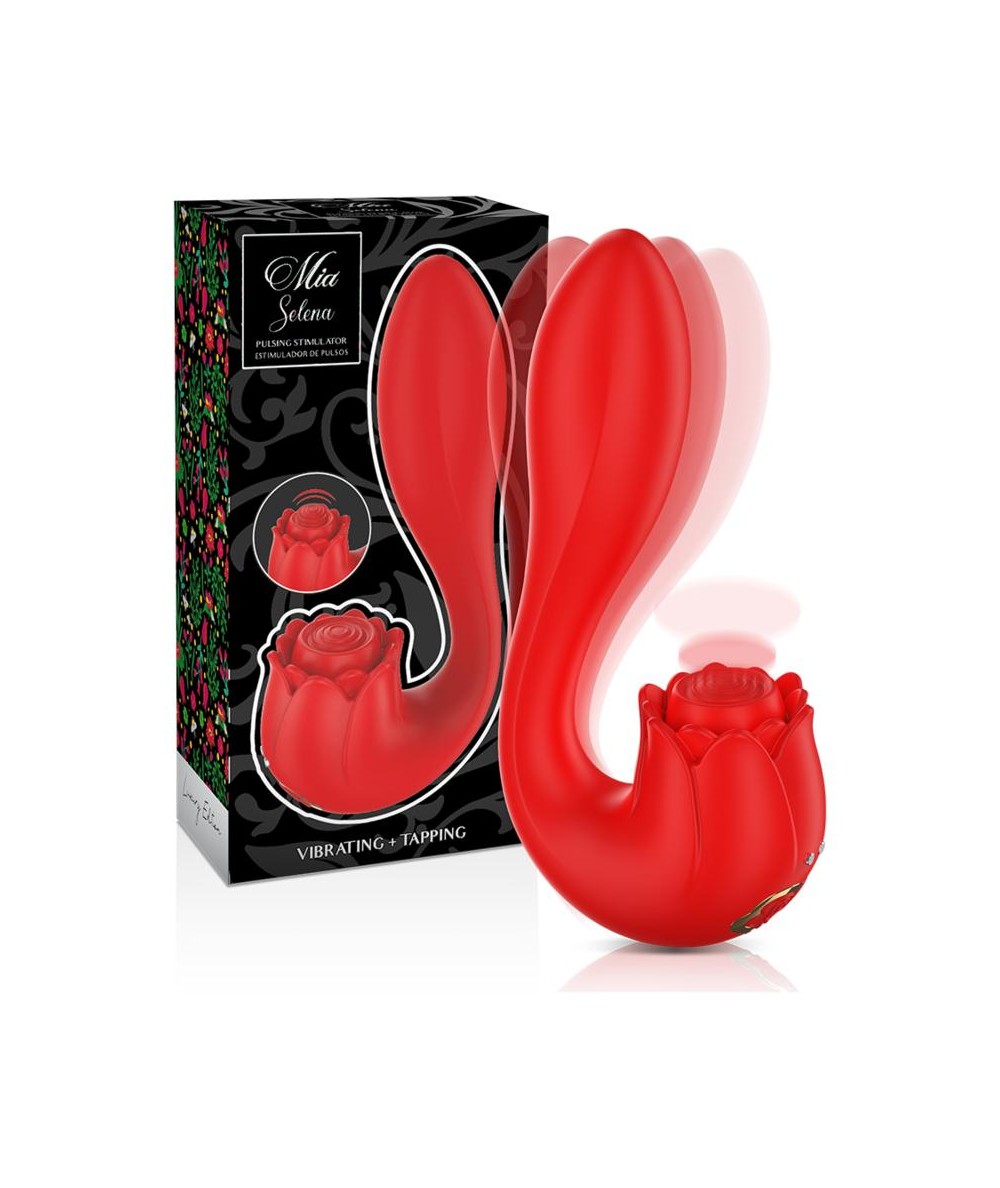 MIA - SELENA ESTIMULADOR VIBRATING + TAPPING ROJO