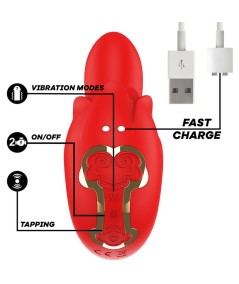 MIA - SELENA ESTIMULADOR VIBRATING + TAPPING ROJO