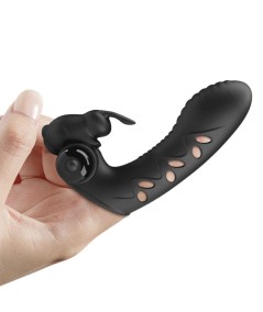 PRETTY LOVE - VANCE FUNDA DEDO VIBRADOR CONEJO NEGRO