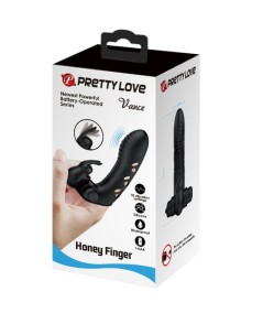 PRETTY LOVE - VANCE FUNDA DEDO VIBRADOR CONEJO NEGRO