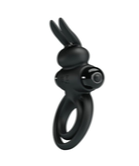 PRETTY LOVE - ANILLO VIBRADOR III CONEJO PARA PENE NEGRO