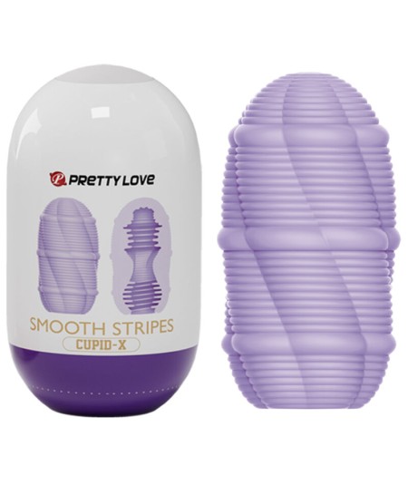 PRETTY LOVE - HUEVO MASTURBADOR SMOOTH STRIPES CUPID