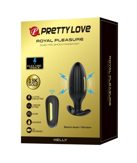 PRETTY LOVE - KELLY PLUG ANAL VIBRADOR RECARGABLE NEGRO