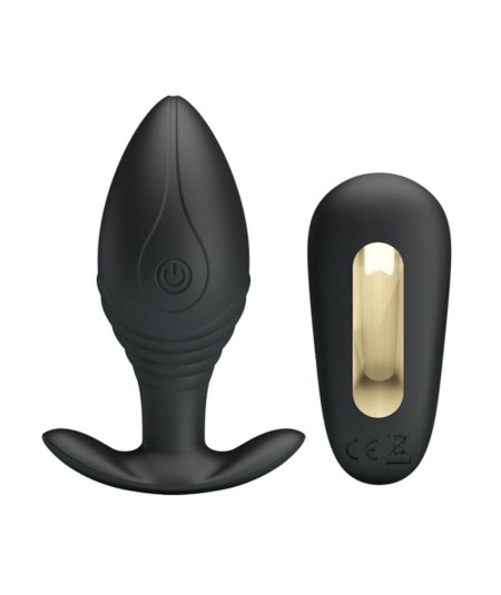 PRETTY LOVE - REGINA PLUG ANAL VIBRADOR RECARGABLE NEGRO