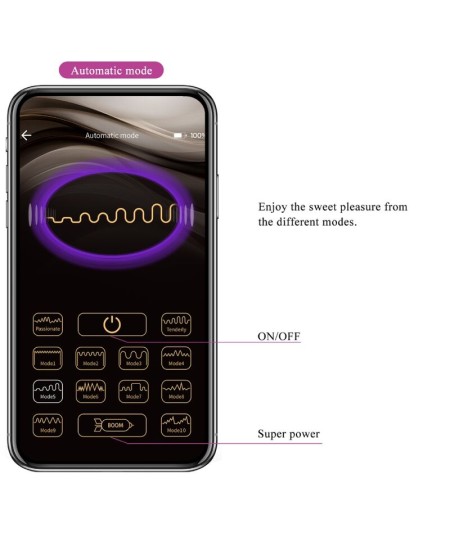 PRETTY LOVE - NYMPH HUEVO VIBRADOR CONTROLADO POR APP MORADO