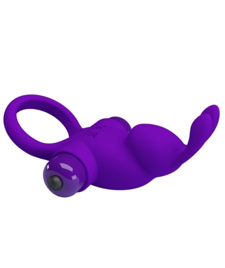 PRETTY LOVE - ANILLO VIBRADOR I CONEJO PARA PENE MORADO