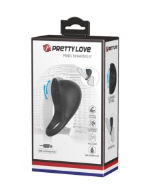 PRETTY LOVE - ANILLO VIBRADOR PARA PENE CON LENGUA NEGRO