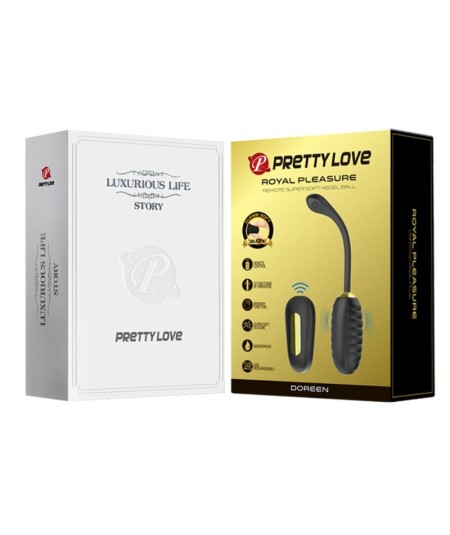 PRETTY LOVE - DOREEN HUEVO VIBRADOR DE LUJO RECARGABLE NEGRO