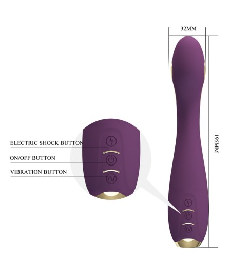 PRETTY LOVE - HECTOR VIBRADOR ELECTROSHOCK POR CONTROL POR APP LILA