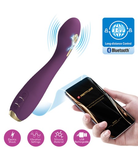 PRETTY LOVE - HECTOR VIBRADOR ELECTROSHOCK POR CONTROL POR APP LILA