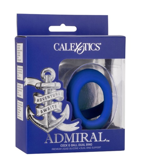 ADMIRAL - COCK BALL DOBLE ANILLO AZUL