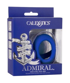 ADMIRAL - COCK BALL DOBLE ANILLO AZUL