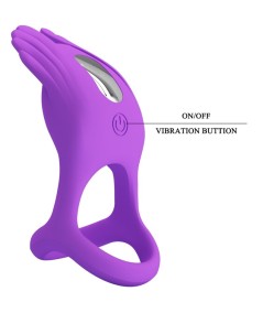 PRETTY LOVE - ANILLO VIBRADOR SILAS 7 VIBRACIONES SILICONA LILA