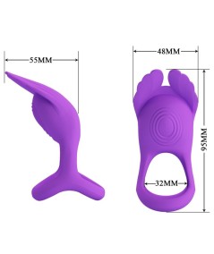 PRETTY LOVE - ANILLO VIBRADOR SILAS 7 VIBRACIONES SILICONA LILA