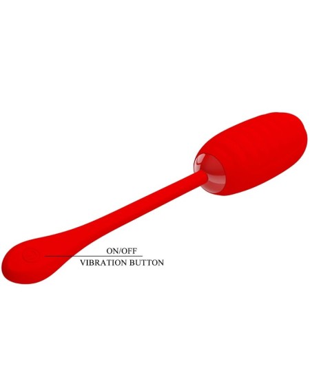 PRETTY LOVE - KIRK HUEVO VIBRADOR RECARGABLE ROJO