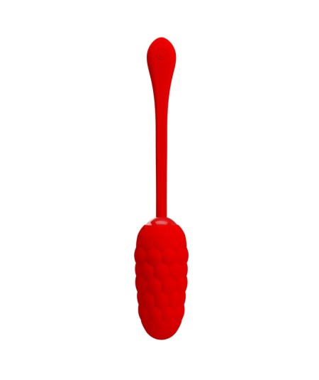 PRETTY LOVE - HUEVO VIBRADOR CON TEXTURA MARINA RECARGABLE ROJO