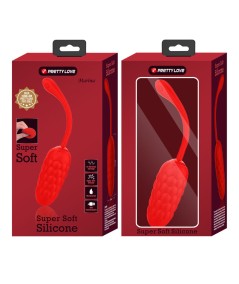 PRETTY LOVE - HUEVO VIBRADOR CON TEXTURA MARINA RECARGABLE ROJO