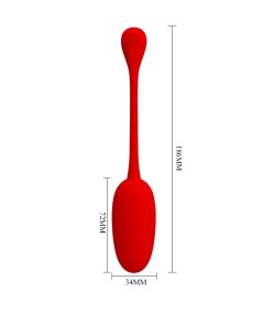 PRETTY LOVE - KNUCKER HUEVO VIBRADOR RECARGABLE ROJO