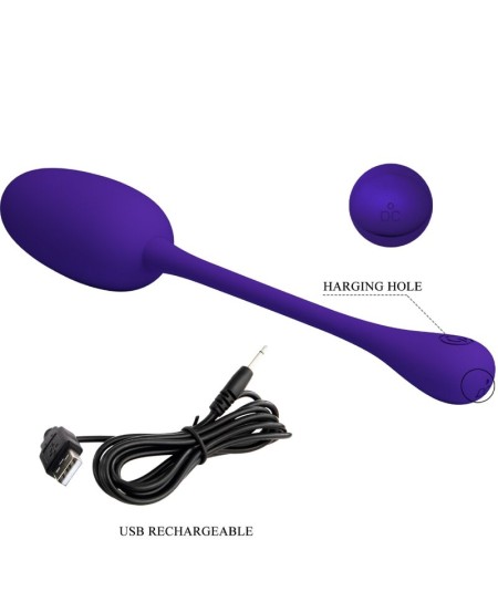 PRETTY LOVE - KNUCKER HUEVO VIBRADOR RECARGABLE LILA