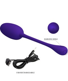 PRETTY LOVE - KNUCKER HUEVO VIBRADOR RECARGABLE LILA