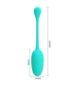 PRETTY LOVE - KNUCKER HUEVO VIBRADOR RECARGABLE VERDE AGUA