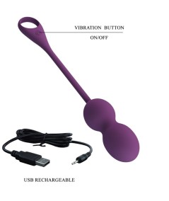 PRETTY LOVE - ELVIRA KEGEL BALLS APP CONTROL REMOTO MORADO