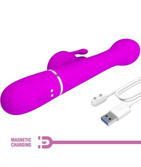 PRETTY LOVE - DEJON VIBRADOR RABBIT 3 EN 1 MULTIFUNCIÓN VIOLETA