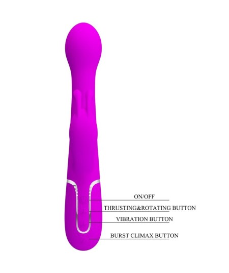 PRETTY LOVE - DEJON VIBRADOR RABBIT 3 EN 1 MULTIFUNCIÓN VIOLETA