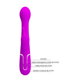 PRETTY LOVE - DEJON VIBRADOR RABBIT 3 EN 1 MULTIFUNCIÓN VIOLETA