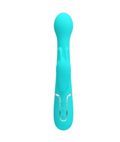 PRETTY LOVE - DEJON VIBRADOR RABBIT 3 EN 1 MULTIFUNCIÓN VERDE AGUA