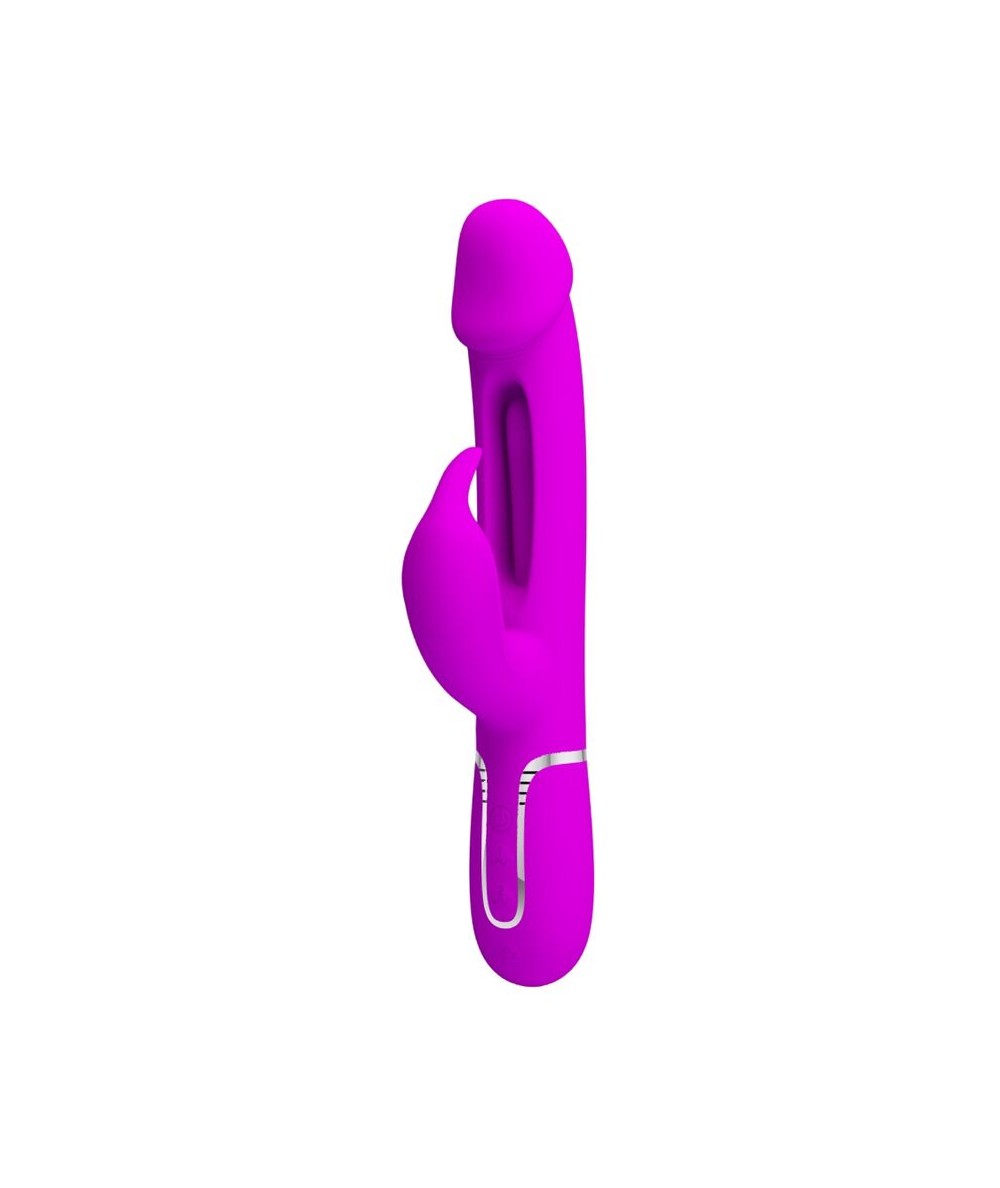 PRETTY LOVE - KAMPAS VIBRADOR RABBIT 3 EN 1 MULTIFUNCIÓN CON LENGUA VIOLETA