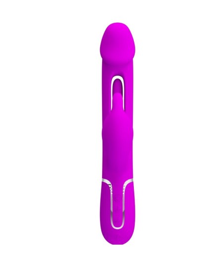 PRETTY LOVE - KAMPAS VIBRADOR RABBIT 3 EN 1 MULTIFUNCIÓN CON LENGUA VIOLETA