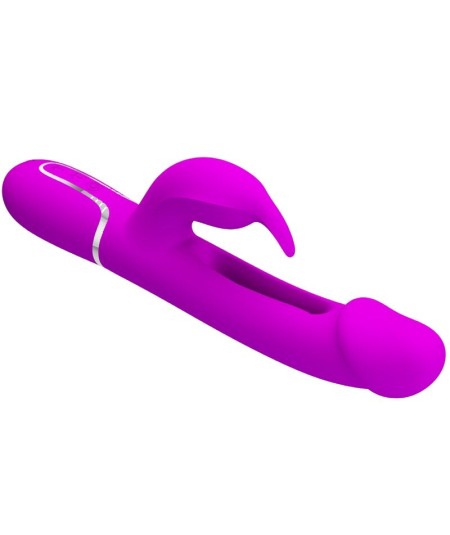 PRETTY LOVE - KAMPAS VIBRADOR RABBIT 3 EN 1 MULTIFUNCIÓN CON LENGUA VIOLETA