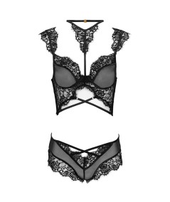 LIVCO CORSETTI FASHION - PALMENOM LC 90614 SUJETADOR + PANTY NEGRO L/XL