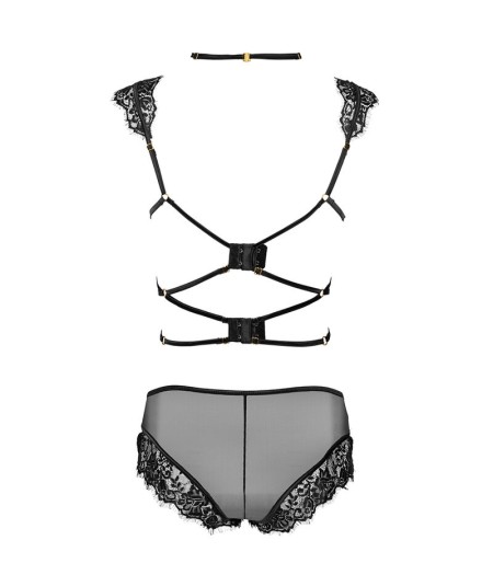 LIVCO CORSETTI FASHION - PALMENOM LC 90614 SUJETADOR + PANTY NEGRO L/XL