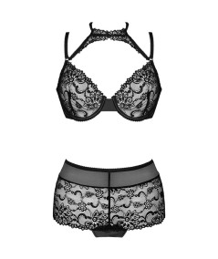 LIVCO CORSETTI FASHION - LINERA FOR THE SENSES COLLECTION SUJETADOR + PANTY NEGRO S/M