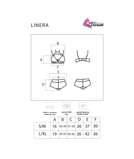 LIVCO CORSETTI FASHION - LINERA FOR THE SENSES COLLECTION SUJETADOR + PANTY NEGRO S/M