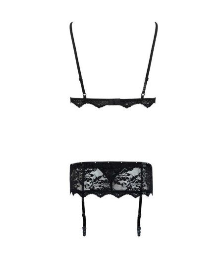 LIVCO CORSETTI FASHION - BELITA LC 90231 SUJETADOR + PANTY + LIGUERO NEGRO S/M