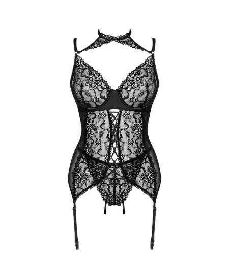 LIVCO CORSETTI FASHION - GIELLANDRA FOR THE SENSES COLLECTION CORSET + PANTY NEGRO S/M